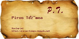 Piros Tímea névjegykártya