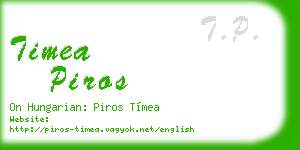 timea piros business card