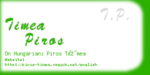 timea piros business card
